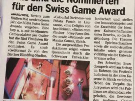 (re)format Z: Swiss Game Award Nomination